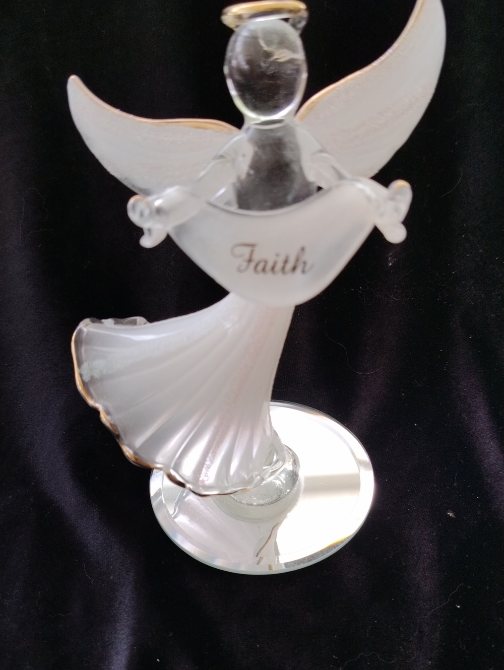 Handcrafted Glass Baron Angel Figurine